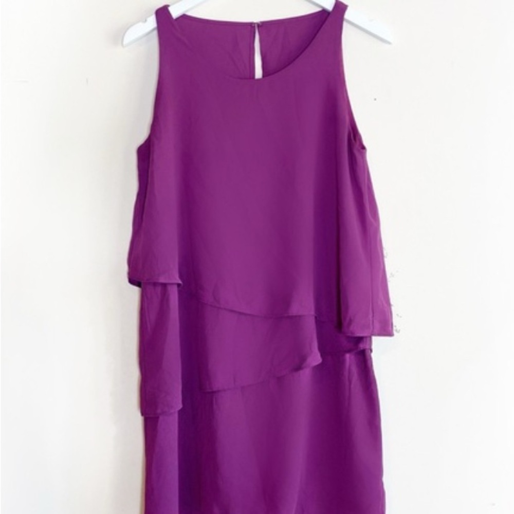 Nordstrom Chelsea 28 Purple Phlox Tiered Midi Dress
